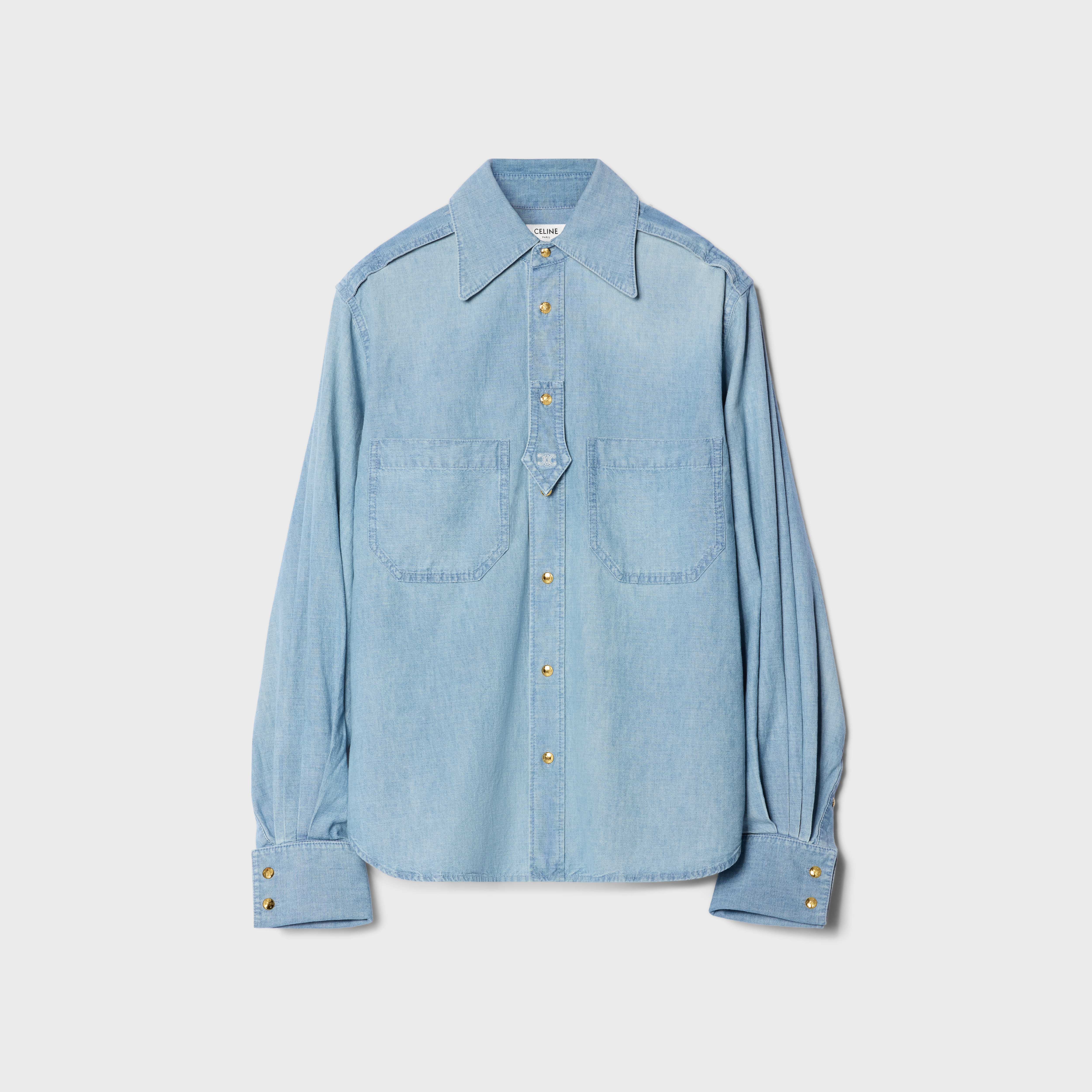 シャツ / コットンデニム - フェイデッドシャンブレー | CELINE
